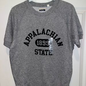 Appalachian cropped sleeve sweatshirt